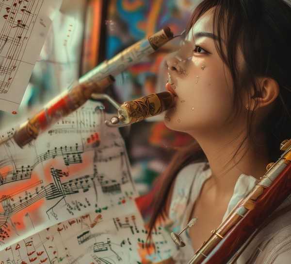 葫芦丝奏响流行旋律，简谱中的新国风风情,葫芦丝与流行歌曲的交融，简谱演绎新风情,旋律,音乐爱好者,共鸣,第1张